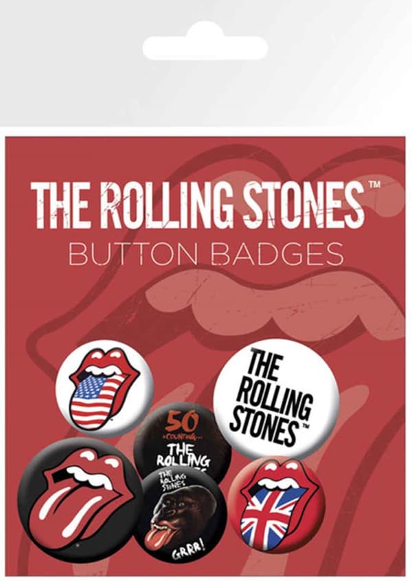 The Rolling Stones Badge Pack Lips Official Set Of 6 (4x 25mm & 2x 32mm) Einheitsgröße