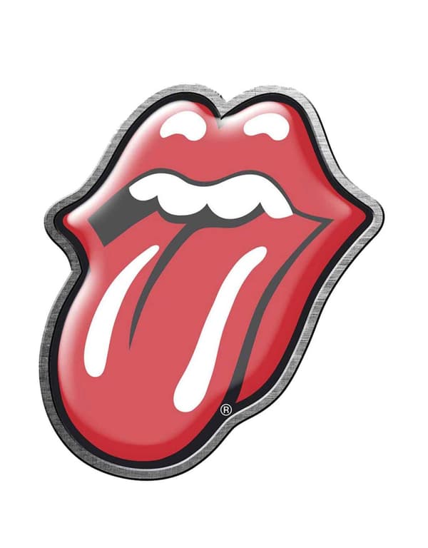 The Rolling Stones Pin Badge Classic Tongue Band Logo Official Lapel metal One Size