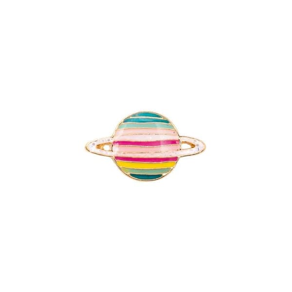 Pin's - mångfärgad planet 17 x 10 mm