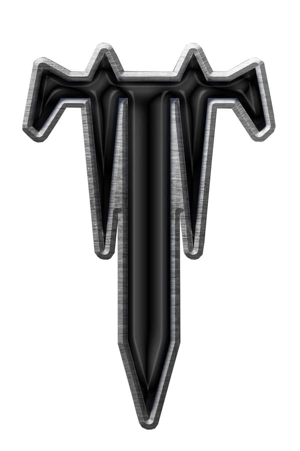 Trivium Pin Badge T band Logo Official Black Metal Lapel One Size