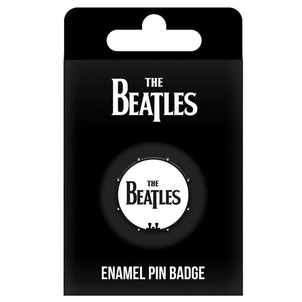 The Beatles Enamel Pin Badge Classic Drum Band Logo Official One Size