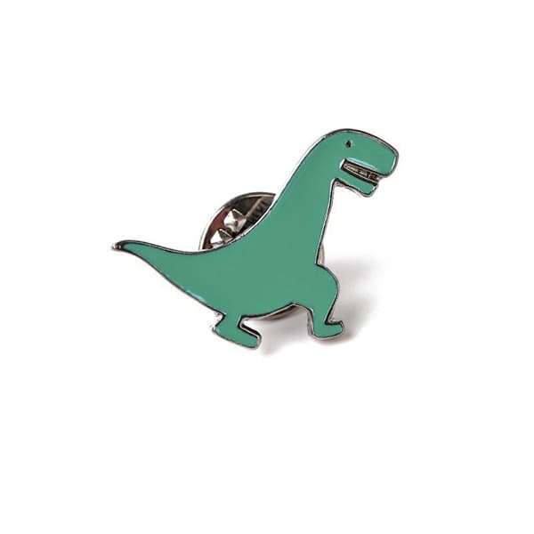 Söt lekfull dinosauriebrosch dinosaurie brosch Pin Turkos