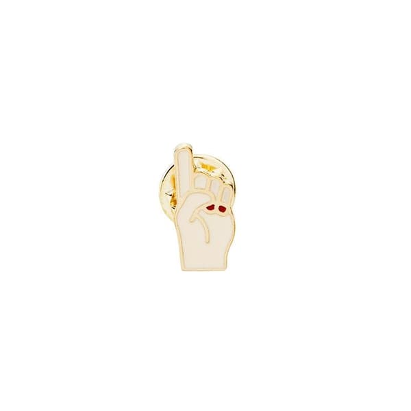 Pin Brosch knapphål med Hand