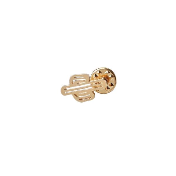 Söt kaktusbrosch Kaktus Brosch / Pin Guld färg