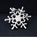 Miniatyrbild 3 av 3: Brosch till Jul i Silver Färg - Snöflinga med kristaller