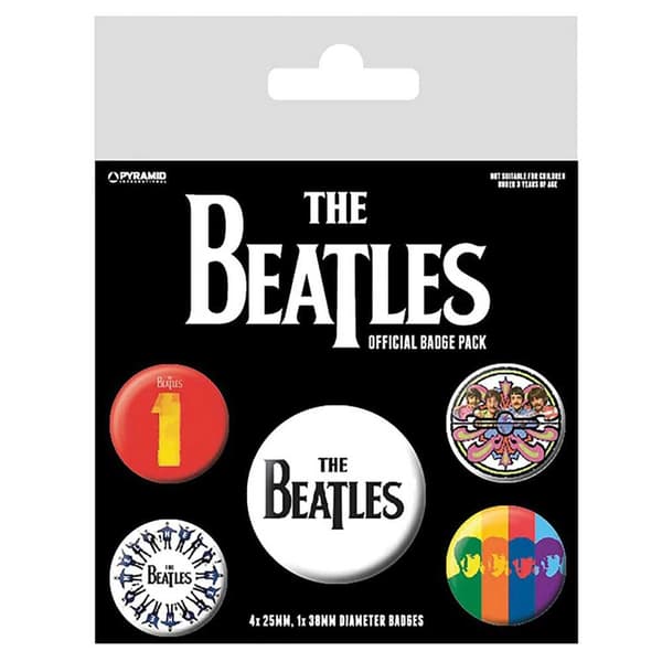 The Beatles Badge Pack Albums Official 5 pack 10 x 12.5 x 1.3 cm