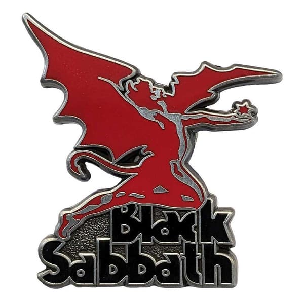 Black Sabbath Band Logo and Daemon Pin Badge One Size