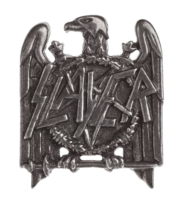 Slayer Lapel Badge Eagle band logo Official Alchemy Silver One Size