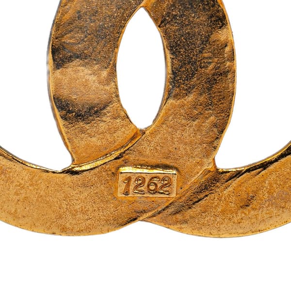 Pre-owned Chanel CC Brooch Gold