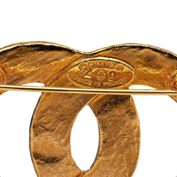 Pre-owned Chanel CC Brooch Gold