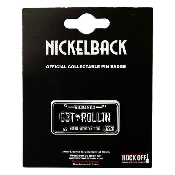 Nickelback License Plate Pin Badge One Size
