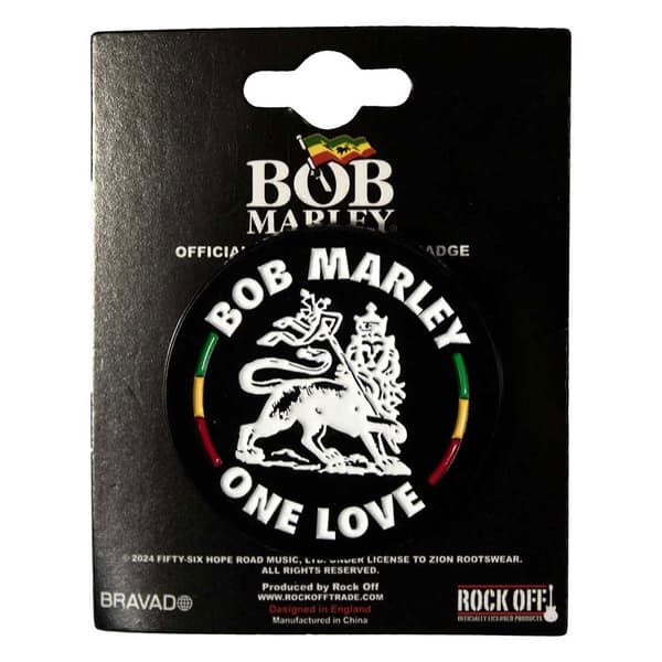 Bob Marley Lion Pin Badge One Size