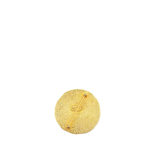Pre-owned Chanel Gold Plated 31 Rue Cambon Brooch Gold