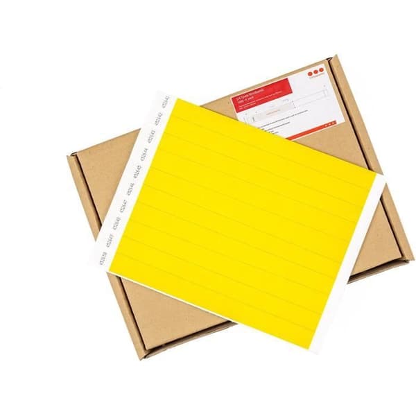 Cintapunto® – Tyvek-armband, paket med 1000, evenemangsarmband, festliga armband Neongult
