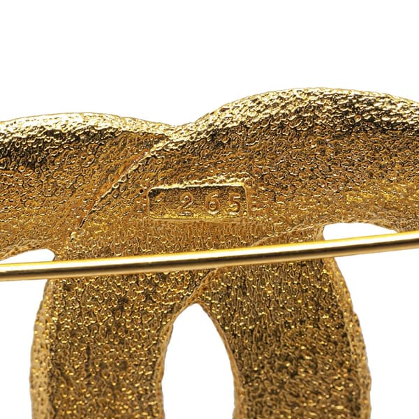 Pre-owned Chanel Gold Plated CC Brooch Gold