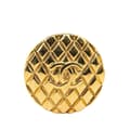 Miniatyrbilde 1 av 4: Pre-owned Chanel Gold Plated CC Quilted Brooch Gold