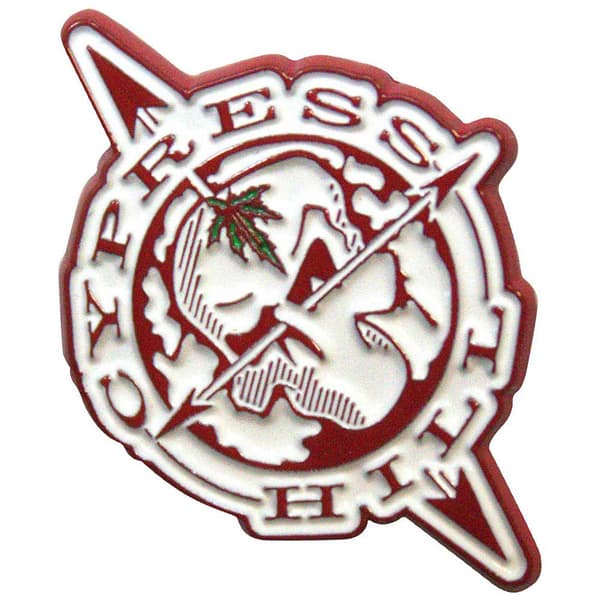 Cypress Hill Skull Compass Pin Badge Taglia unica