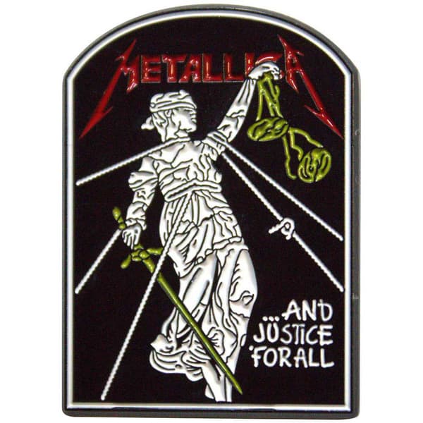 Metallica And Justice For All Tombstone Pin Badge Taglia unica