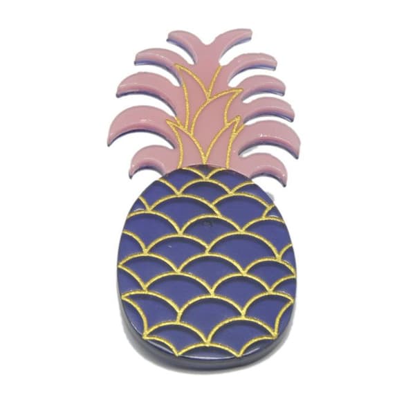 Broche Ananas lila rosa
