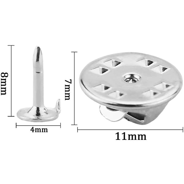 INF 100 stk Tone Brosje Pin Backs med lås for smykker