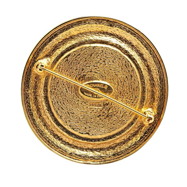 Pre-owned Chanel Gold Plated 31 Rue Cambon Brooch Gold