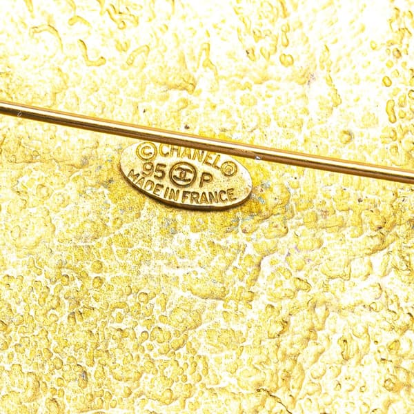 Pre-owned Chanel Gold Plated CC Brooch Gold