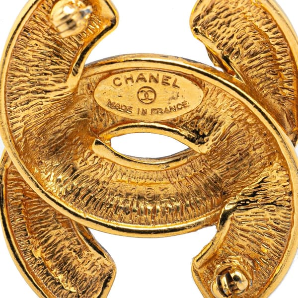 Pre-owned Chanel CC Gold Plated Brooch Gold
