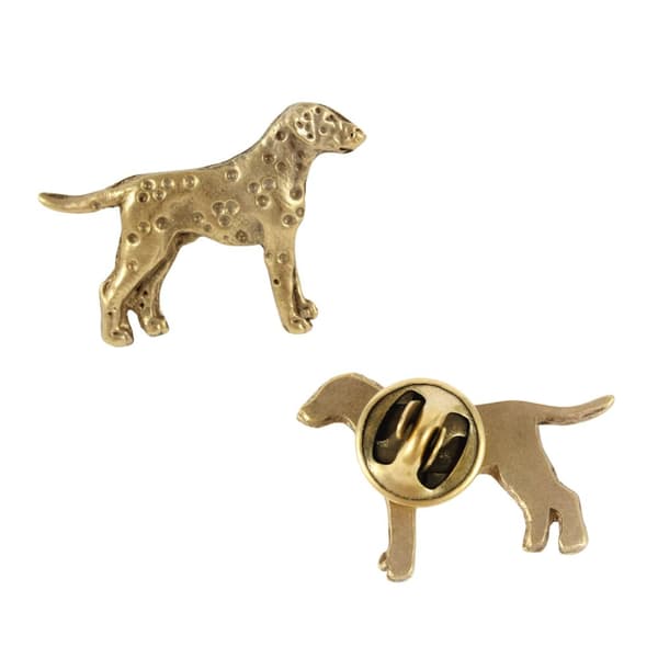 Dalmatian, Dalmatian Pointer - hundebroche i en dekorativ æske, elegant forgyldt nål, Art-Dog jakkestift