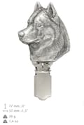 Miniatyrbillede 4 af 10: Siberian Husky, Siberian Husky - broche med clips, startnummerholder, gave til hundeudstilling af Art-Dog