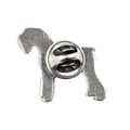 Miniatyrbillede 5 af 6: Schnauzer, Schnauzer - forsølvet hundebroche, elegant nål, jakke revers dekoration af Art-Dog