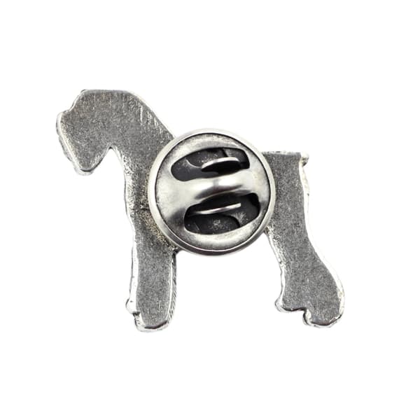 Schnauzer, Schnauzer - forsølvet hundebroche, elegant nål, jakke revers dekoration af Art-Dog
