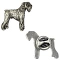 Miniatyrbillede 1 af 6: Schnauzer, Schnauzer - forsølvet hundebroche, elegant nål, jakke revers dekoration af Art-Dog