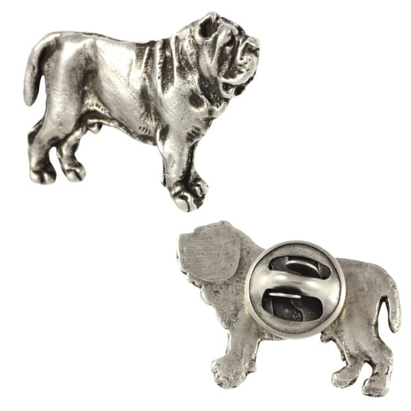 Napolitansk mastiff, napolitansk mastiff, Mastino napoletano I - forsølvet hundebroche, elegant nål, jakke reversdekoration af Art-Dog