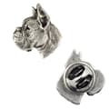 Miniatyrbillede 1 af 6: Boxer, Boxer I - forsølvet hundebroche, elegant nål, jakke revers dekoration af Art-Dog