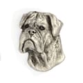 Pikkukuva 2 / 6: Bullmastiff, Bulmastiff I - hopeoitu koiran rintakoru, tyylikäs pinssi, Art-Dogin takin käännekoriste