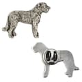 Miniatyrbillede 1 af 6: Irsk ulvehund, irsk ulvehund I - forsølvet hundebroche, elegant nål, jakke revers dekoration af Art-Dog
