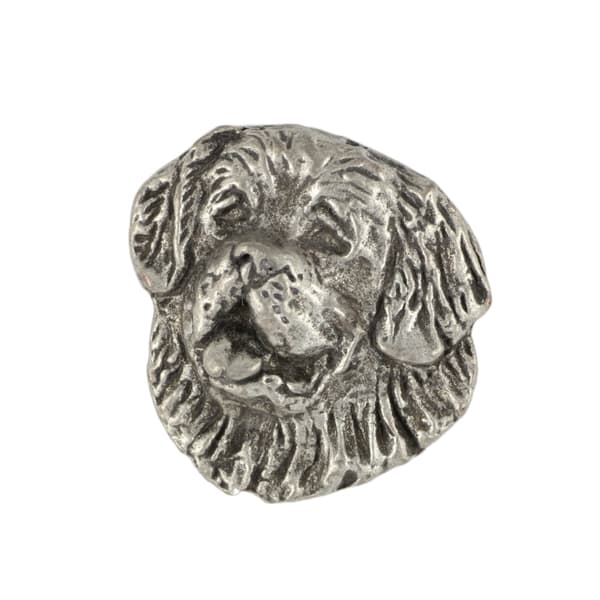 St. Bernard, St. Bernard, St. Bernarda - hopeoitu koiran rintakoru, tyylikäs neula, takin käännekoriste Art-Dog