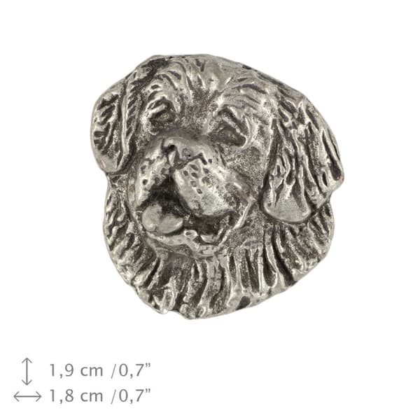 St. Bernard, St. Bernard, St. Bernarda - hopeoitu koiran rintakoru, tyylikäs neula, takin käännekoriste Art-Dog