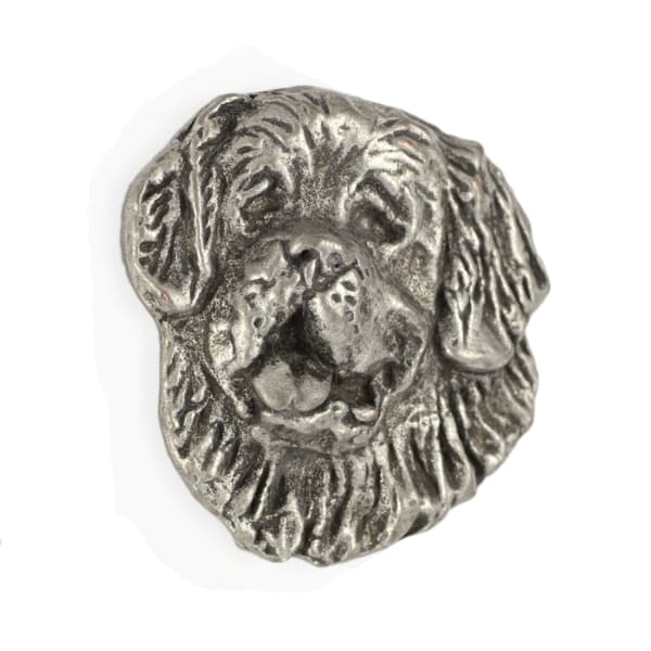 St. Bernard, St. Bernard, St. Bernarda - hopeoitu koiran rintakoru, tyylikäs neula, takin käännekoriste Art-Dog