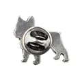 Miniatyrbillede 5 af 6: Fransk bulldog I - forsølvet hundebroche, elegant nål, jakke revers dekoration af Art-Dog