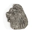 Miniatyrbillede 2 af 6: Old English Sheepdog Bobtail - forsølvet hundebroche, elegant nål, jakke revers dekoration af Art-Dog