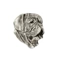 Pikkukuva 3 / 6: Bordeaux Dog, Dogue de Bordeaux, Ranskanmastiffi - hopeoitu koiran rintakoru, tyylikäs pinssi, Art-Dogin takin käänne