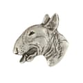 Miniatyrbillede 3 af 6: Bull Terrier, Bull Terrier II - forsølvet hundebroche, elegant nål, jakke revers dekoration af Art-Dog