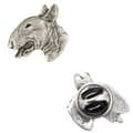 Miniatyrbillede 1 af 6: Bull Terrier, Bull Terrier II - forsølvet hundebroche, elegant nål, jakke revers dekoration af Art-Dog
