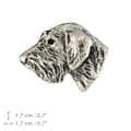 Miniatyrbillede 4 af 6: Gravhund II - forsølvet hundebroche, elegant nål, jakke revers dekoration af Art-Dog