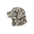 Miniatyrbillede 3 af 6: Golden Retriever I - forsølvet hundebroche, elegant nål, jakke revers dekoration af Art-Dog