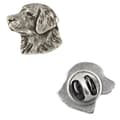 Miniatyrbillede 1 af 6: Golden Retriever I - forsølvet hundebroche, elegant nål, jakke revers dekoration af Art-Dog