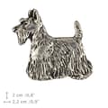 Miniatyrbillede 4 af 6: Scottish Terrier, Aberdeen Terrier - forsølvet hundebroche, elegant nål, jakke revers dekoration af Art-Dog