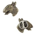 Miniatyrbild 1 av 6: Bull terrier, Bull Terrier III - silverpläterad hundbrosch, elegant nål, kavajslagsdekoration av Art-Dog