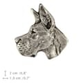 Miniatyrbillede 4 af 6: Great Dane I - forsølvet hundebroche, elegant nål, jakke revers dekoration af Art-Dog